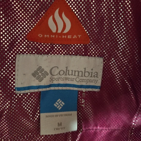 Columbia Kids Omni-Heat Magenta Pink Morning Light Puffer Jacket Size: M (10-12) - Picture 7 of 13